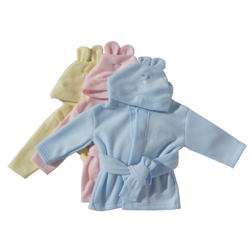 Fleece Robe Pastel with Rabbit Ears Hoodie