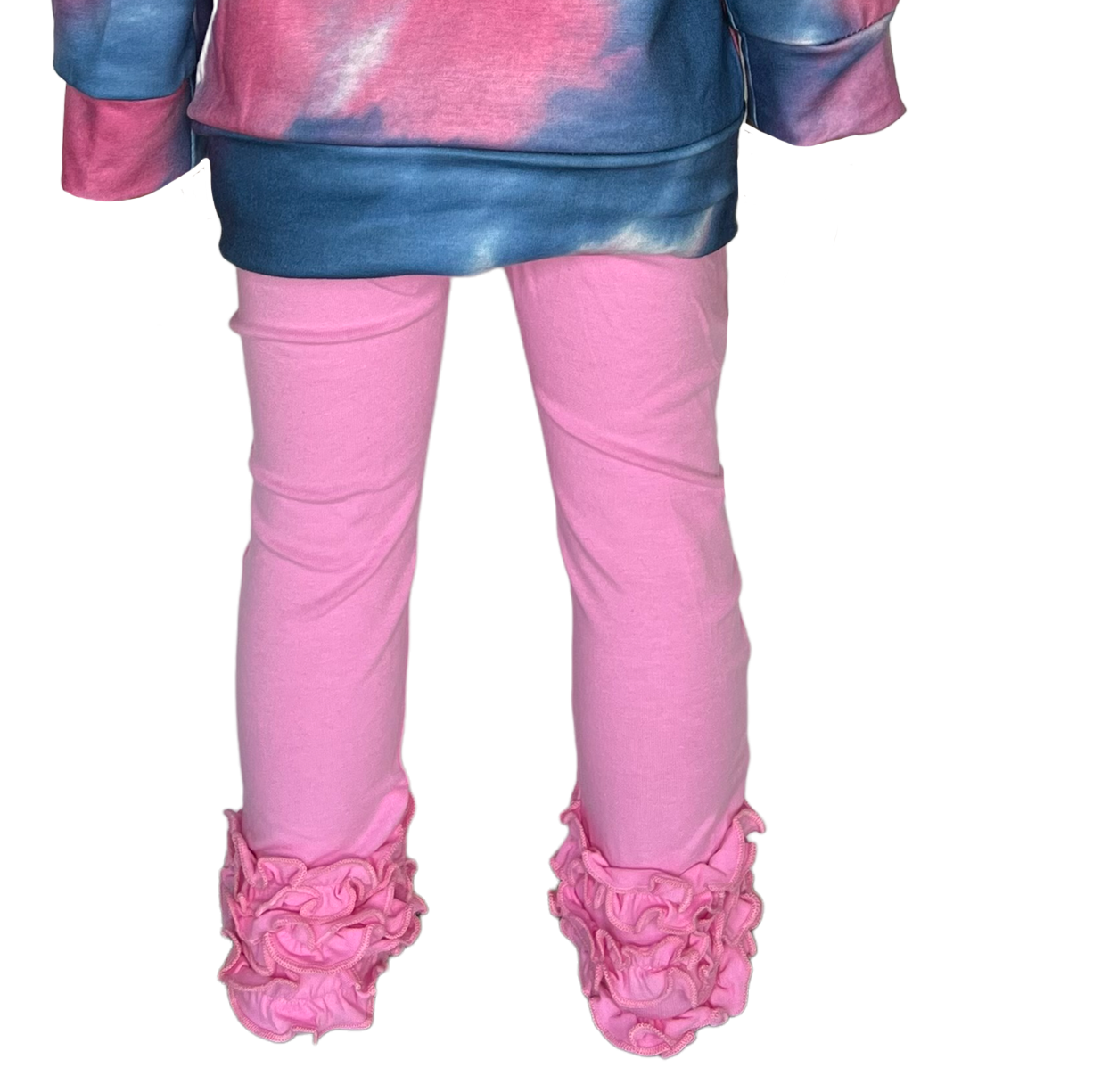 AnnLoren Baby Girls Big Girls Boutique Pink Ruffle Butt Leggings Set