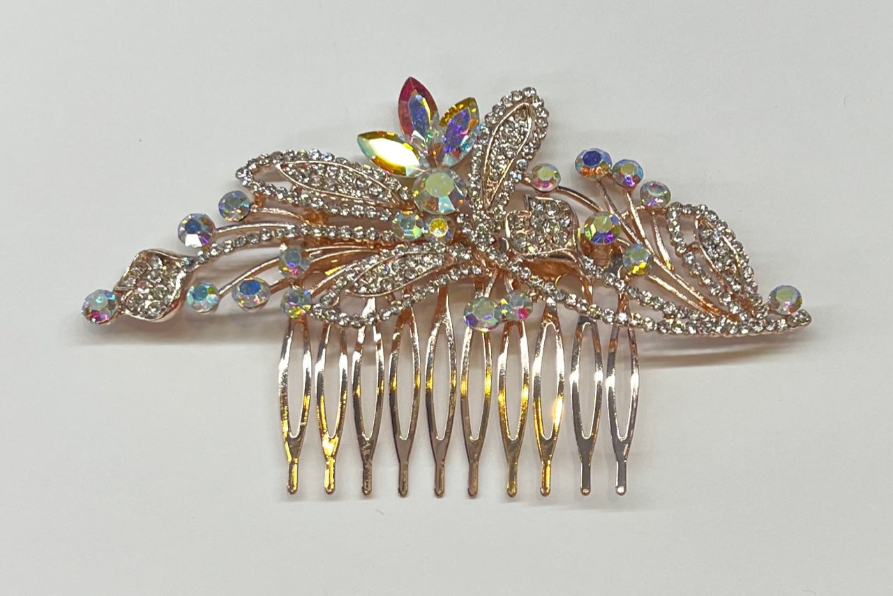 Calla Collection Hair Comb TR-0843 Unique Exclusive Rhinestone Hair Comb
