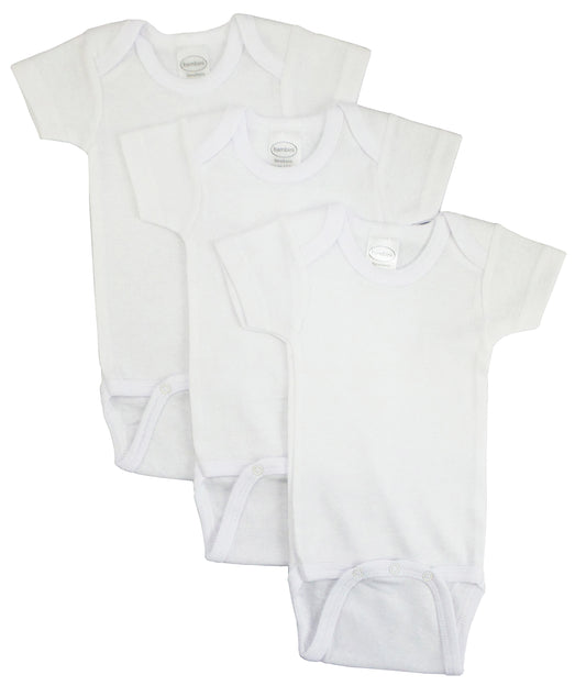 White Short Sleeve One Piece 3 Pack 001Pack