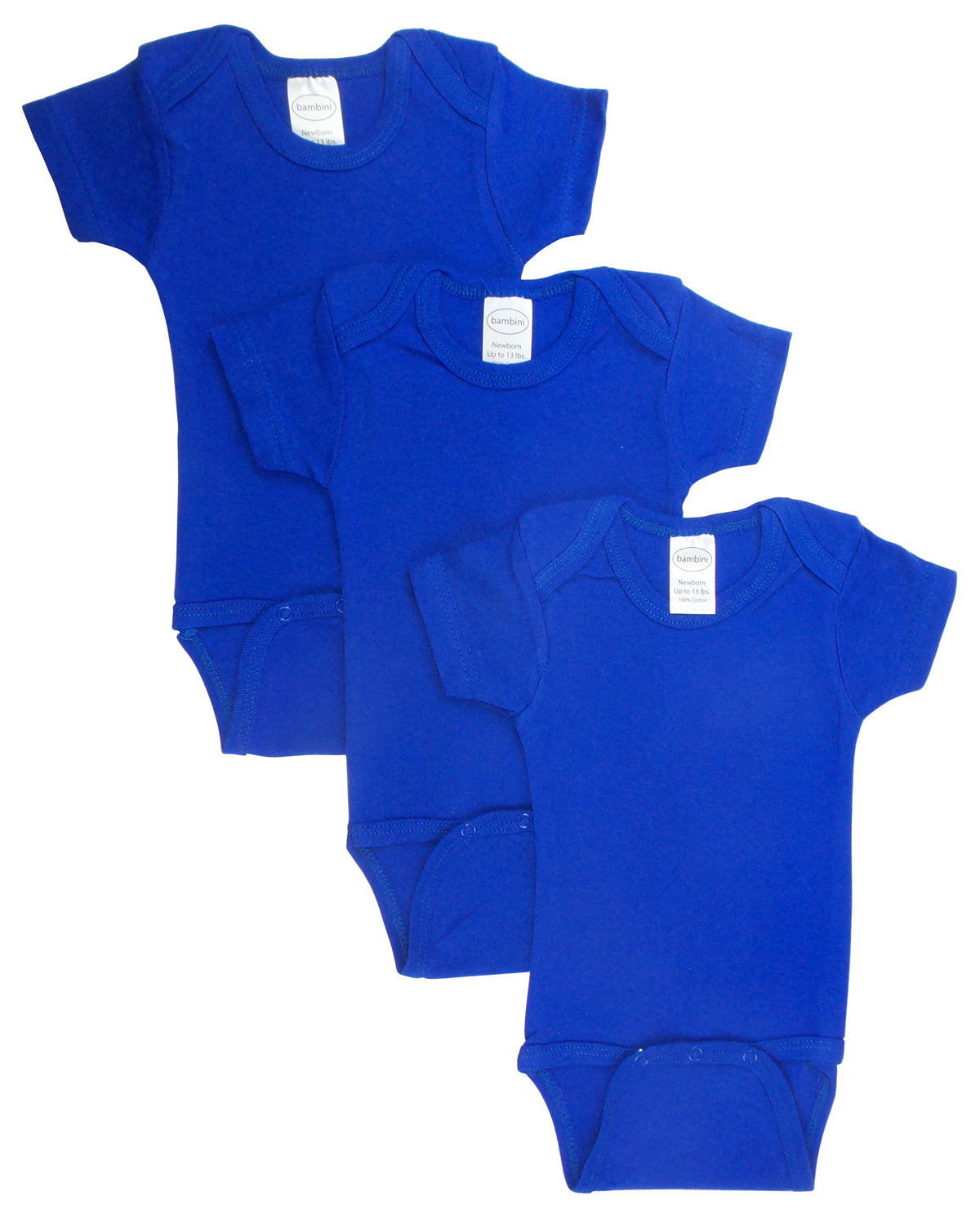 Blue Bodysuit Onezies (Pack of 3) 0010.Blue.3