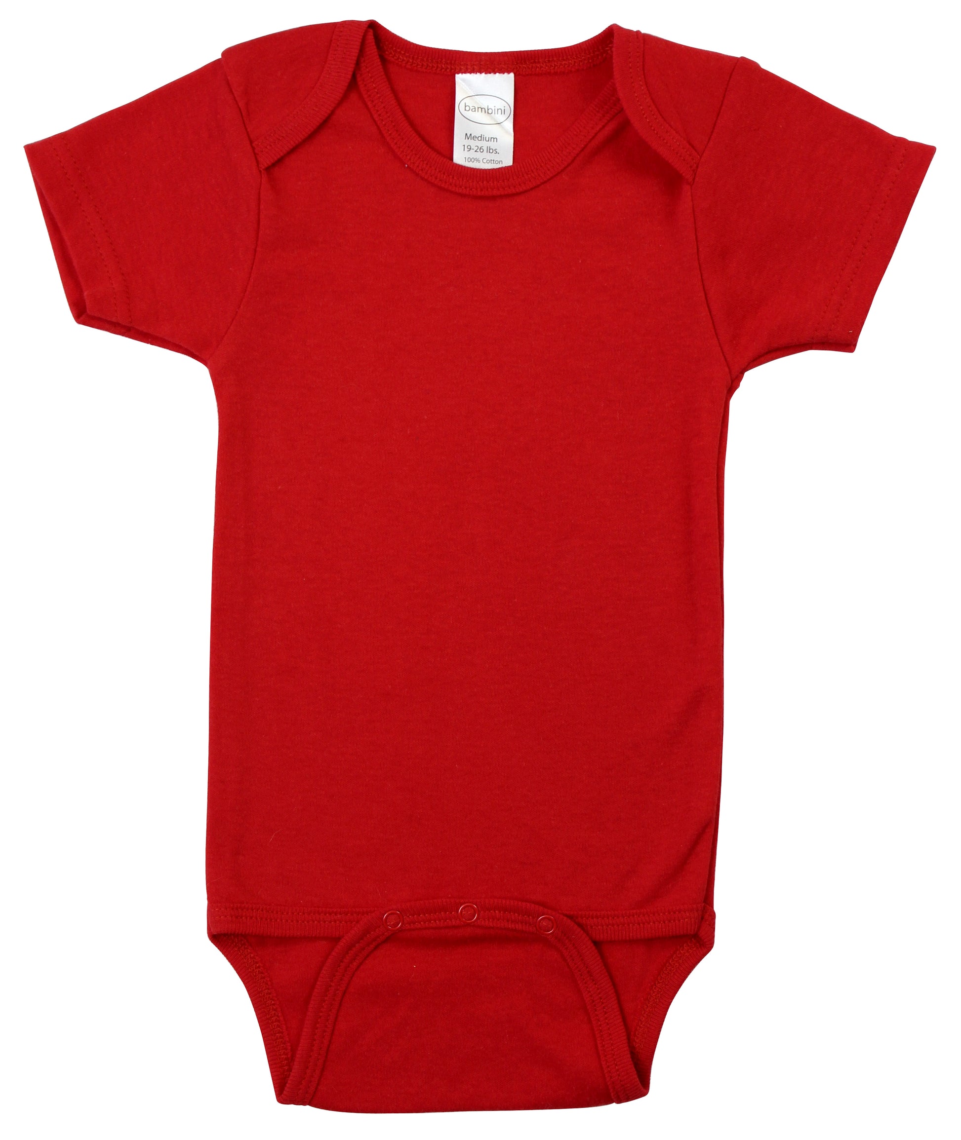 Red Interlock Short Sleeve Bodysuit Onezies 0010BRed