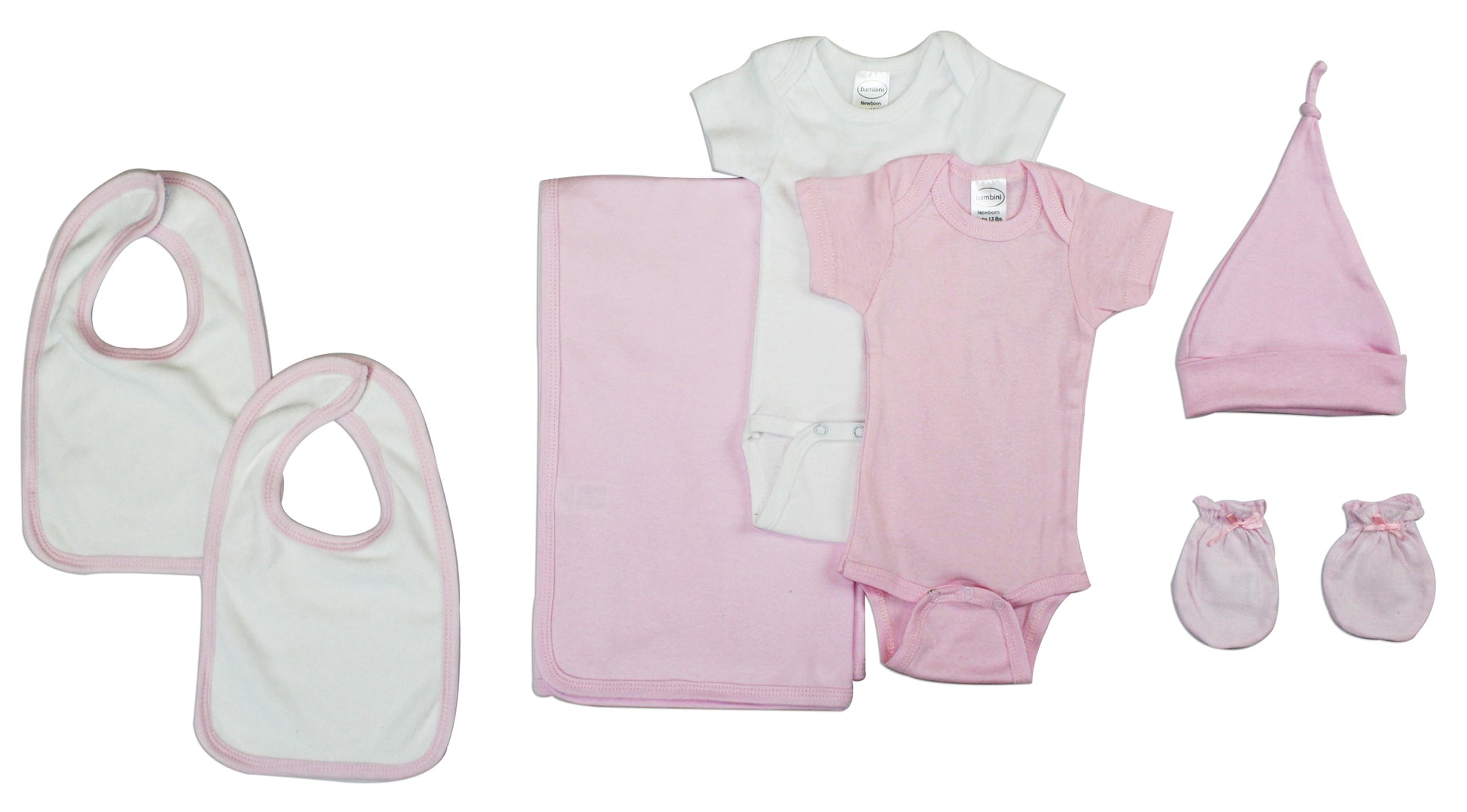 Newborn Baby Girl 7 Pc Layette Gift Set LS_0008