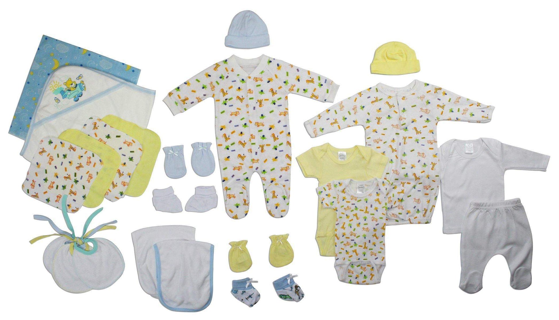 Bambini Newborn Baby Boy 23 Pc Layette Baby Shower Gift Set (NB)-Bambini-Baby Clothes,Baby Clothing Set,Baby Gown,Layette Sets