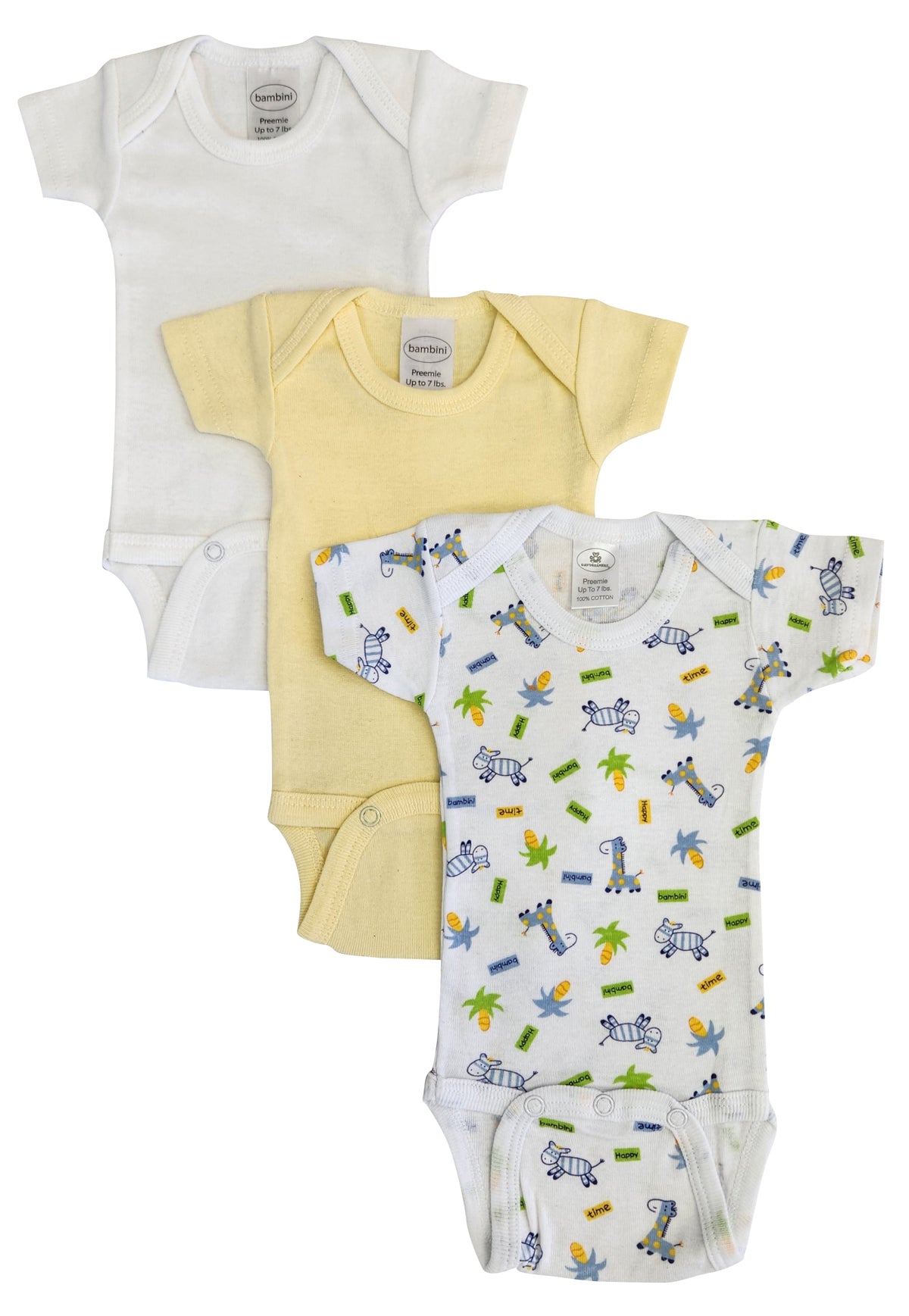 Baby Boy, Baby Girl, Unisex Short Sleeve Onezies Variety (Pack of 3) NC_0230