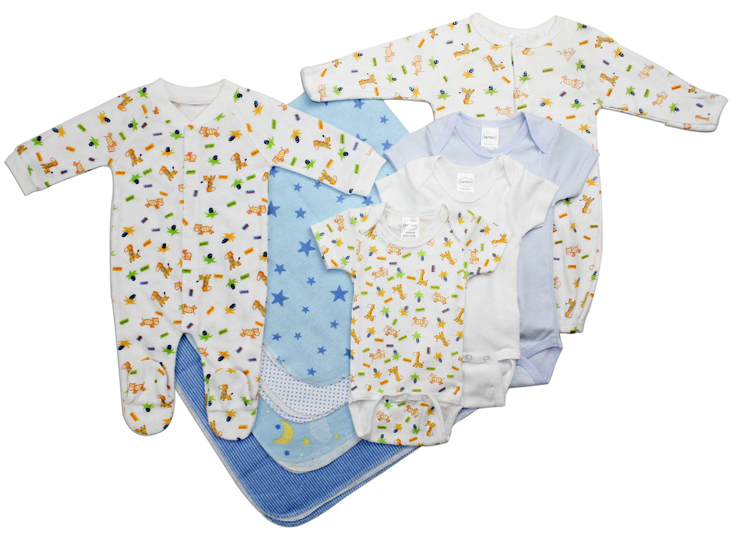 Newborn Baby Boy 9 Pc Layette Baby Shower Gift Set LS_0023