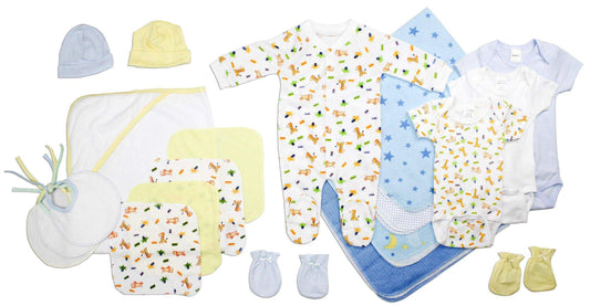 Bambini Newborn Baby Boy 20 Pc Layette Baby Shower Gift Set (NB)-Bambini-Baby Clothes,Baby Clothing Set,Baby Gown,Layette Sets