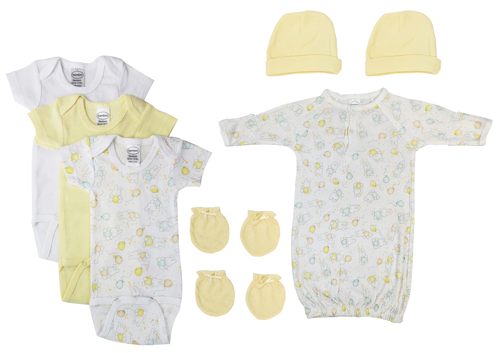 Unisex Baby 10 Pc Layette Sets NC_0444