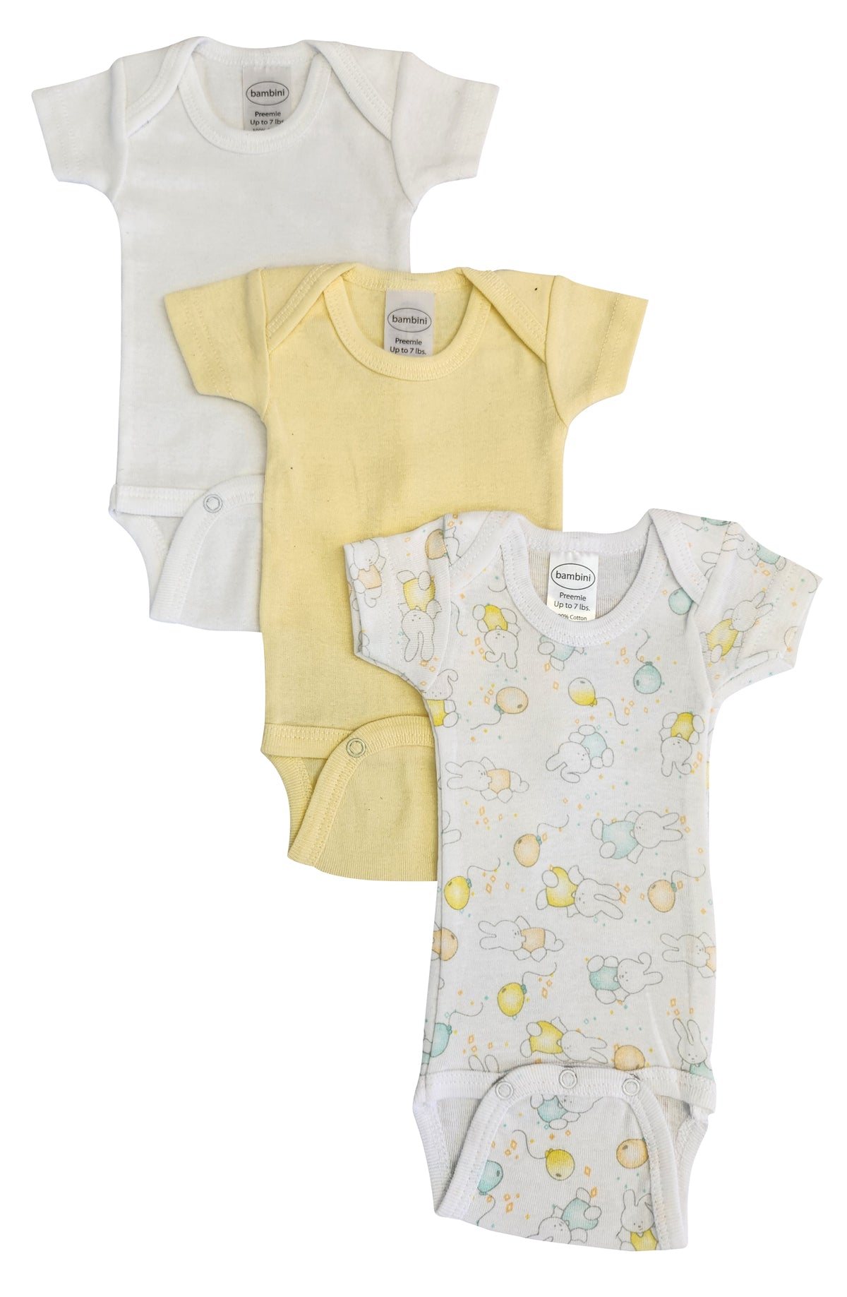 Baby Boy, Baby Girl, Unisex Short Sleeve Onezies Variety (Pack of 3) NC_0239