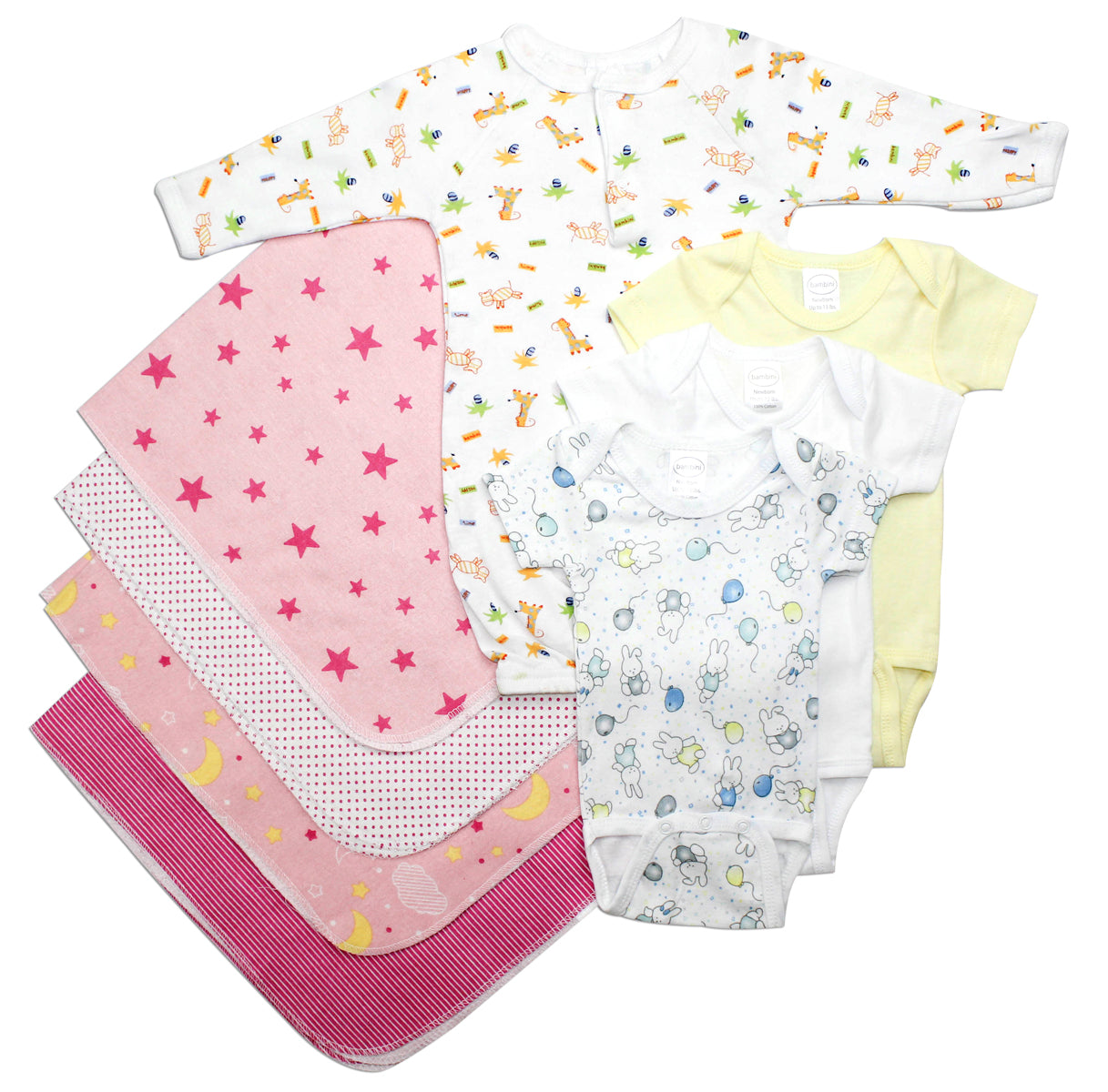 Newborn Baby Girls 8 Pc Layette Baby Shower Gift Set LS_0033
