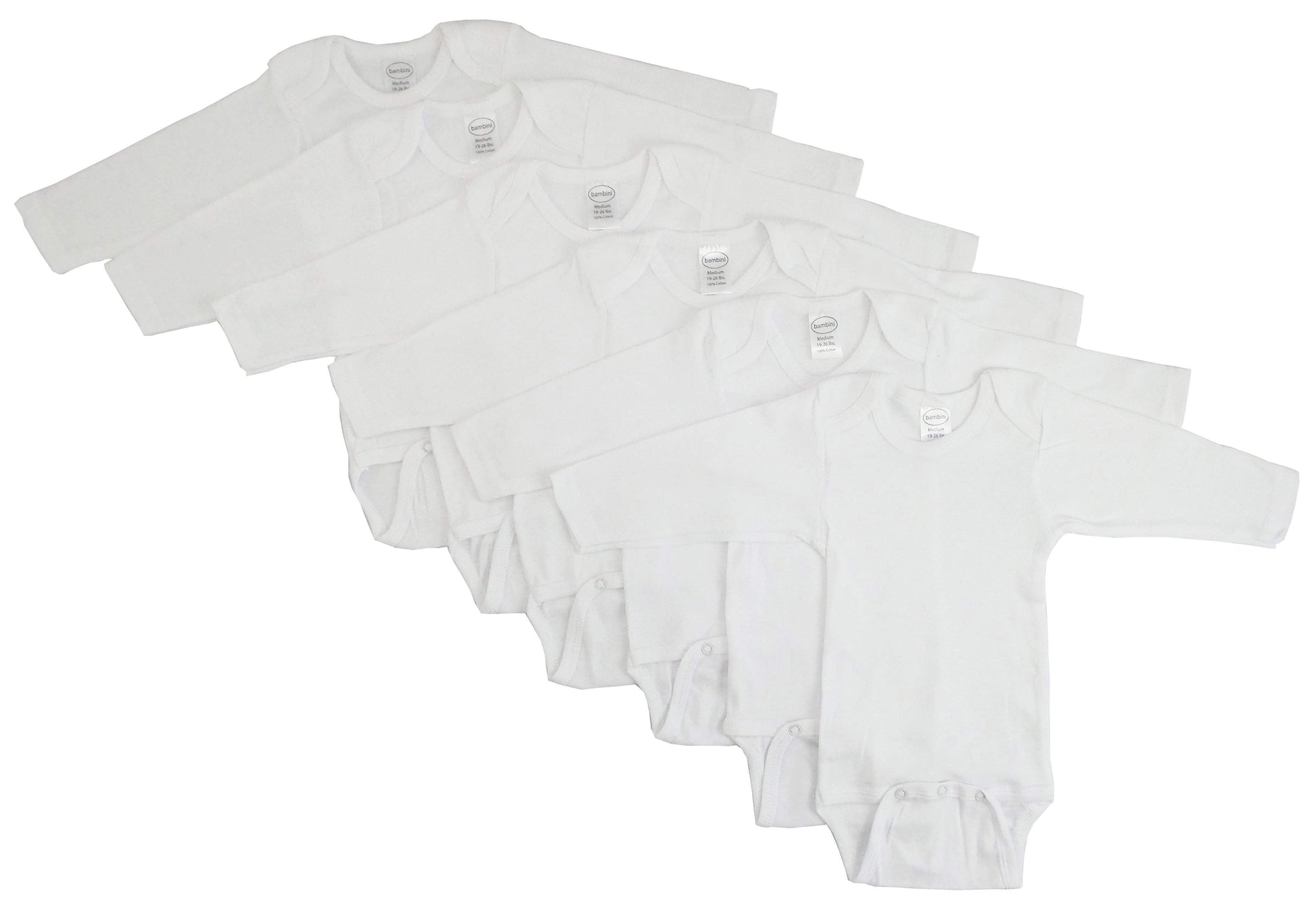6 Pack Boy's Rib Knit Long Sleeve Onesie-Bambini-Baby Bodysuit,Baby Clothes,baby onesies,Body Suit