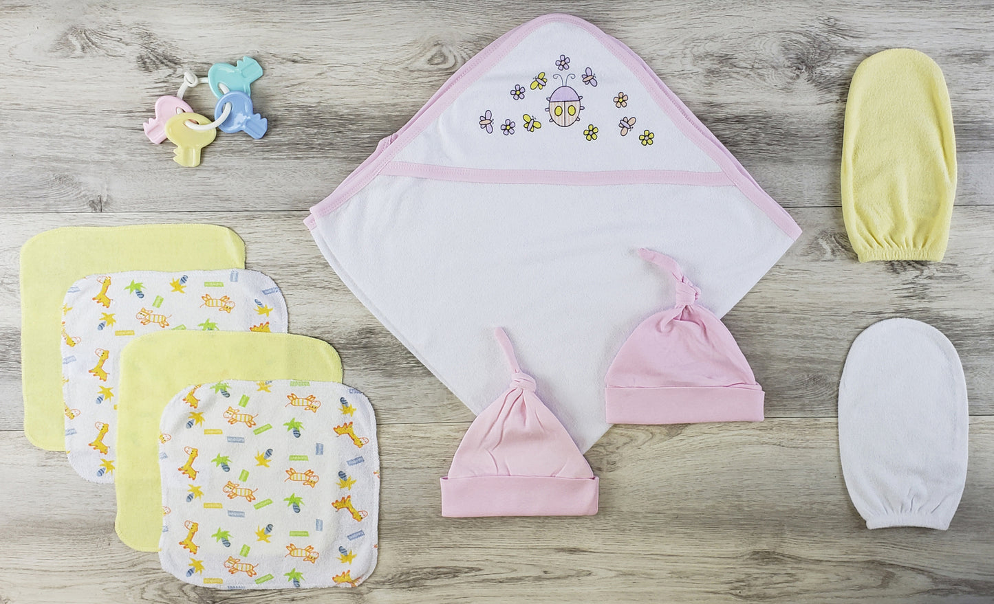 Hooded Towel, Bath Mittens, Hats and Wash Coths LS_0627