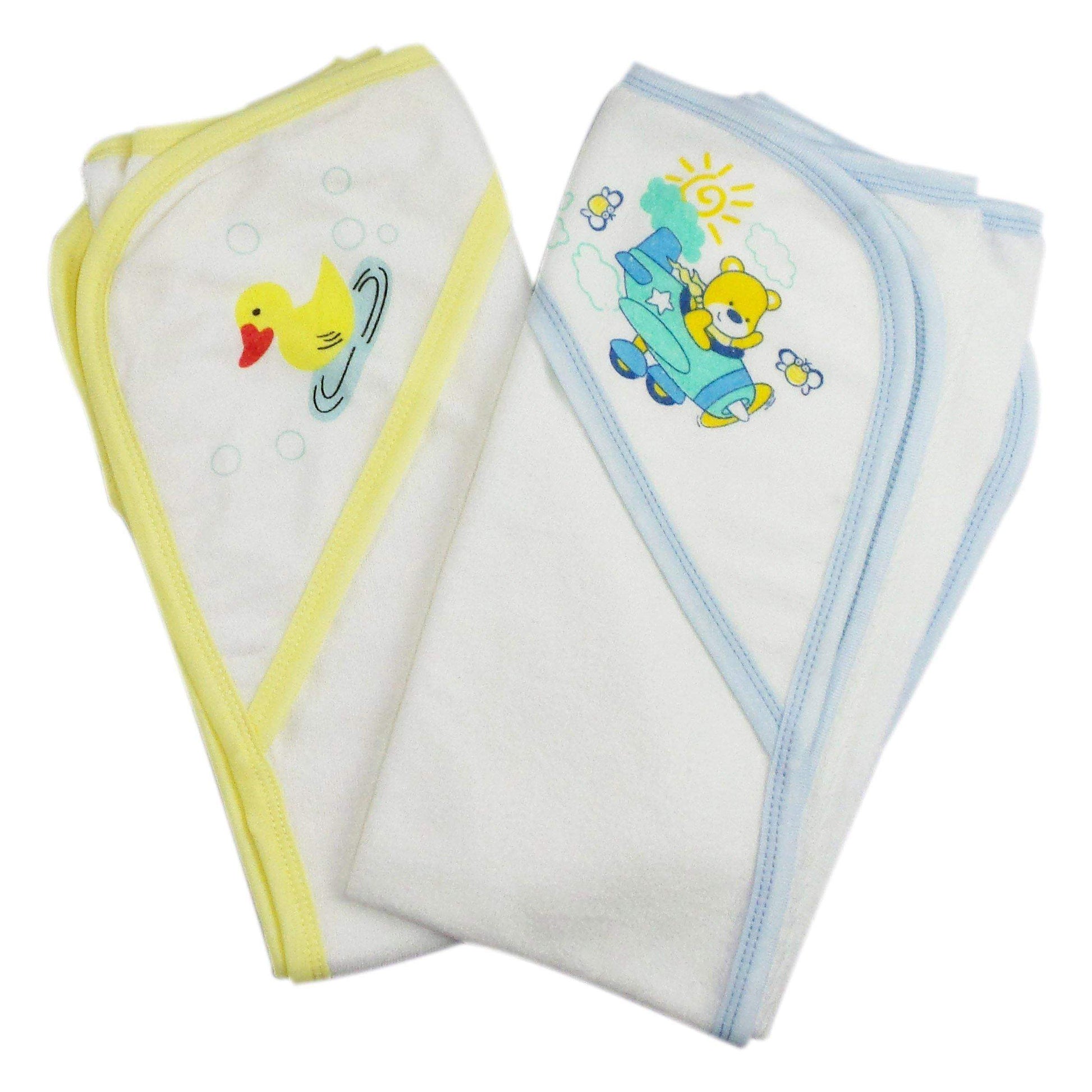 Bambini Infant Hooded Bath Towel (Pack of 2)-Bambini-Baby Clothes,Bath Robes,Towels