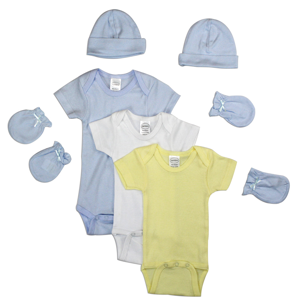 Newborn Baby Boys 7 Pc Layette Baby Shower Gift Set LS_0043