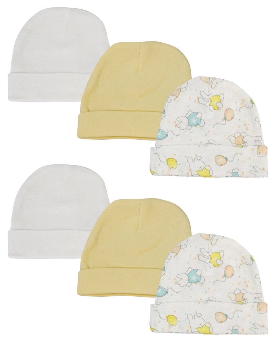 Baby Boy, Baby Girl, Unisex Infant Caps (Pack of 6) NC_0277