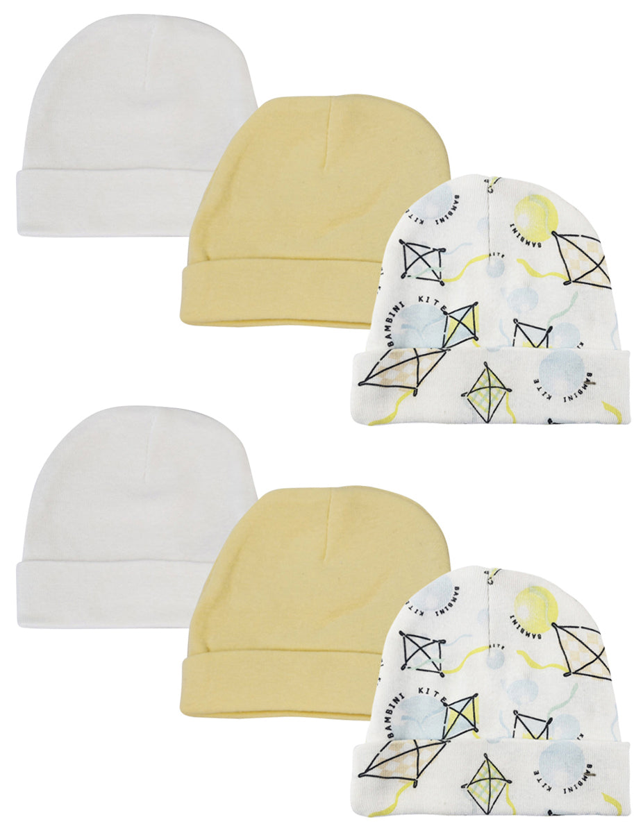 Baby Boy, Baby Girl, Unisex Infant Caps (Pack of 6) NC_0328