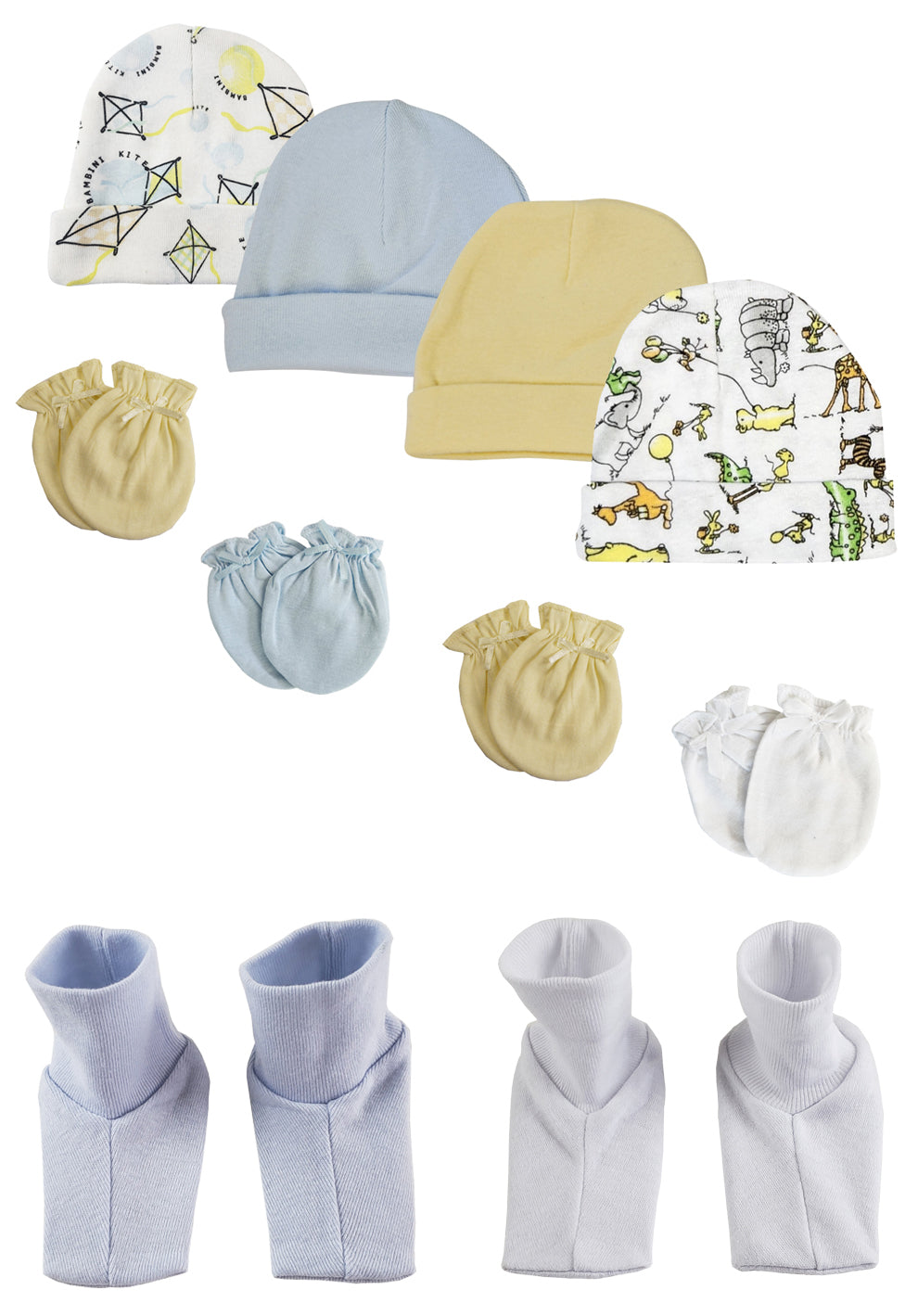 Baby Boys Caps, Booties and Mittens (Pack of 10) NC_0340