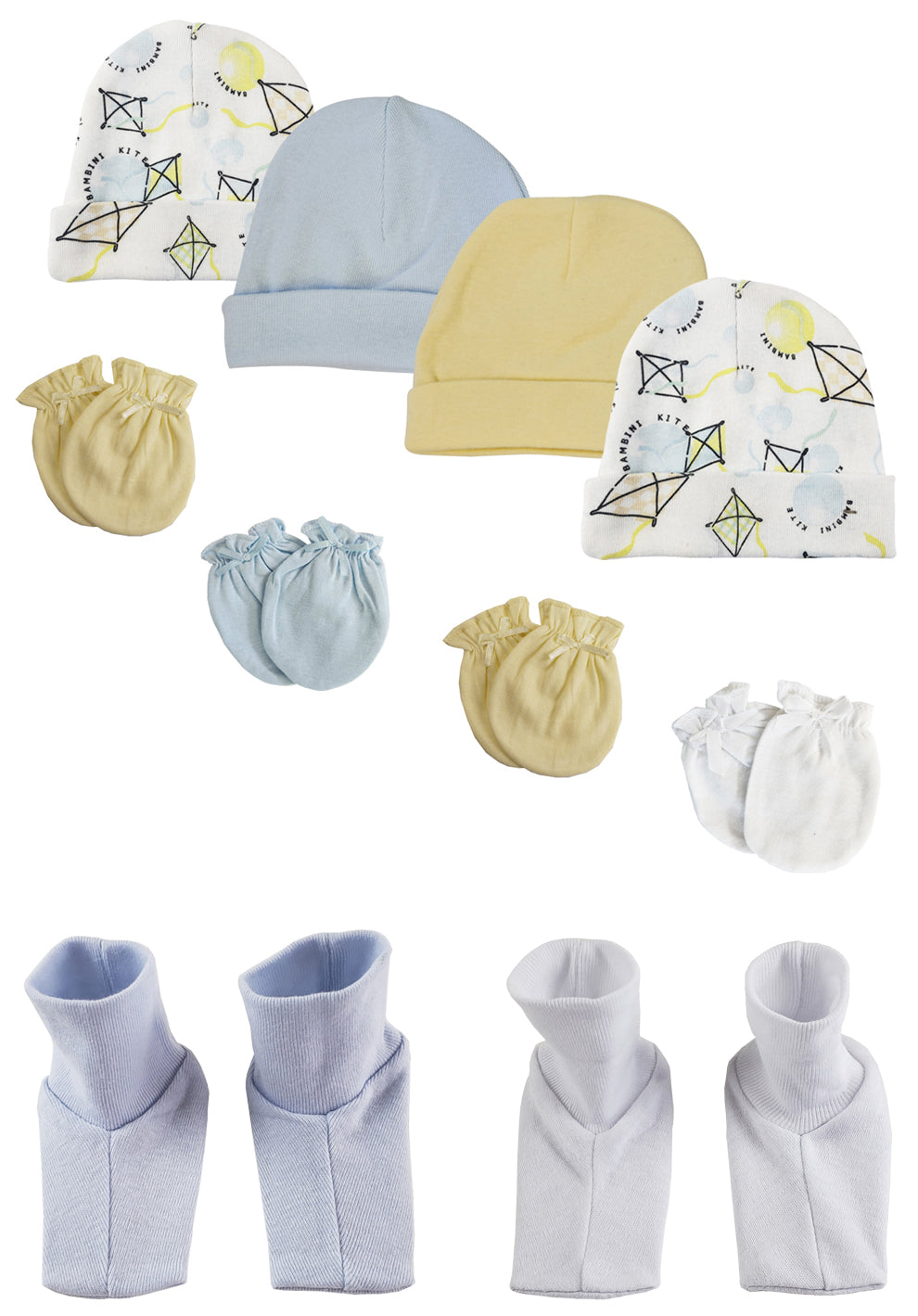 Baby Boys Caps, Booties and Mittens (Pack of 10) NC_0344