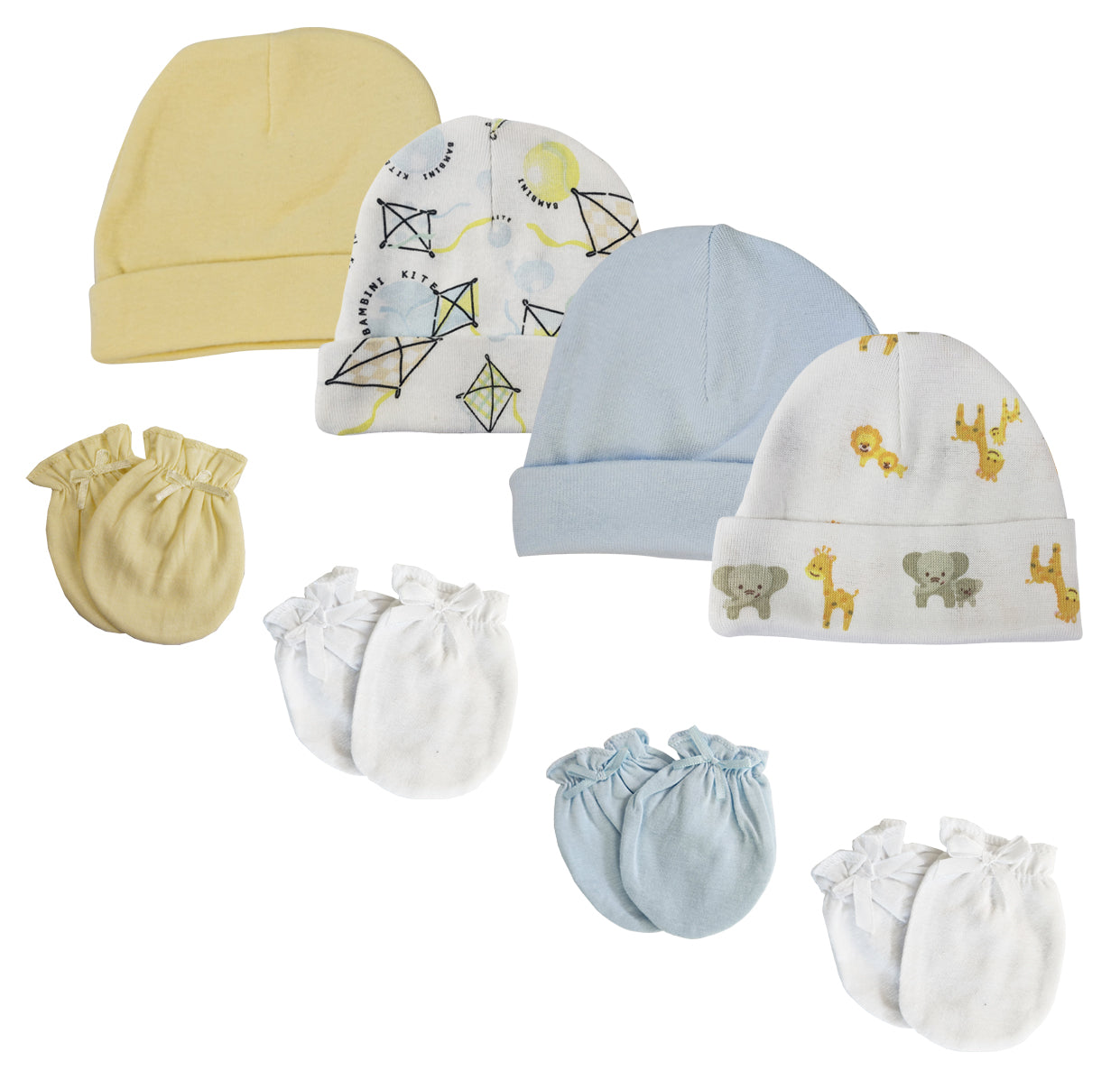 Baby Boys Caps and Mittens (Pack of 8) NC_0345