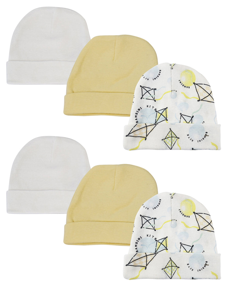 Baby Boy, Baby Girl, Unisex Infant Caps (Pack of 6) NC_0361
