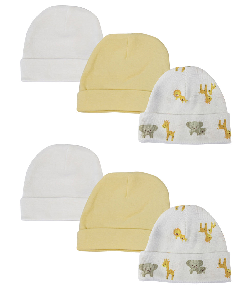 Baby Boy, Baby Girl, Unisex Infant Caps (Pack of 6) NC_0388