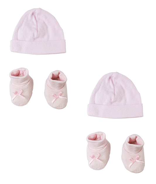 Preemie Cap and Bootie - 4 pc Set CS_0064