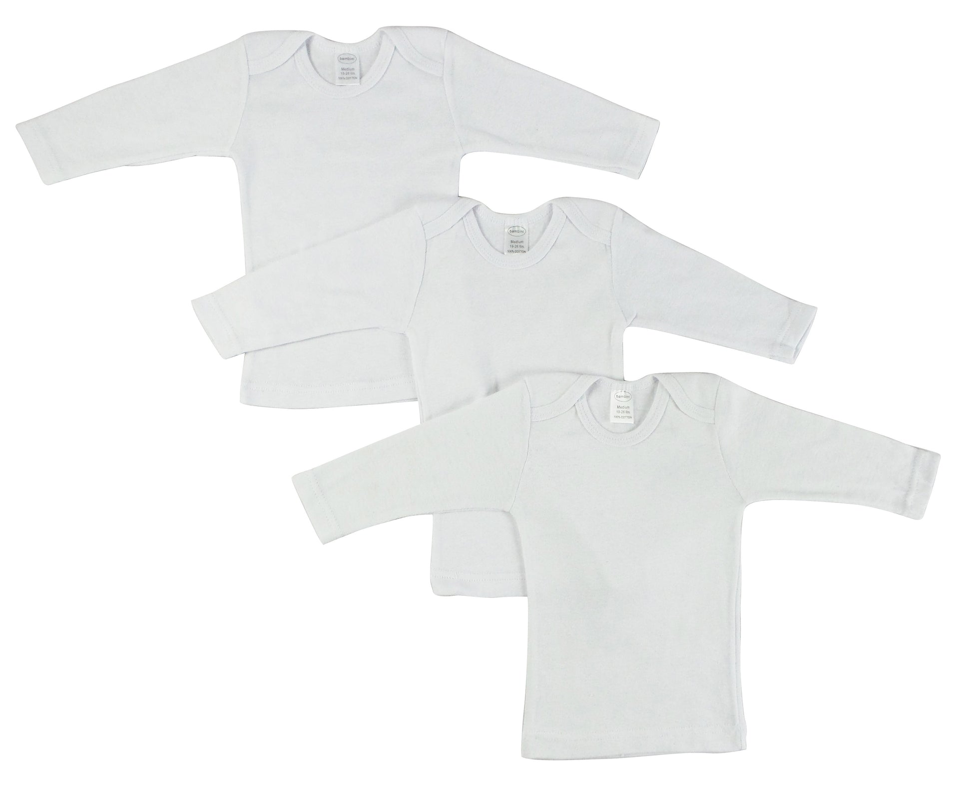 Long Sleeve White Lap T-shirt 050Pack