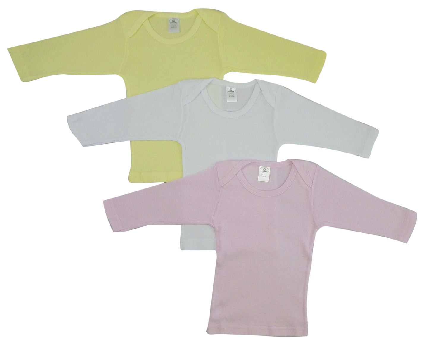 Girls Pastel Variety Long Sleeve Lap T-shirts 052Pack