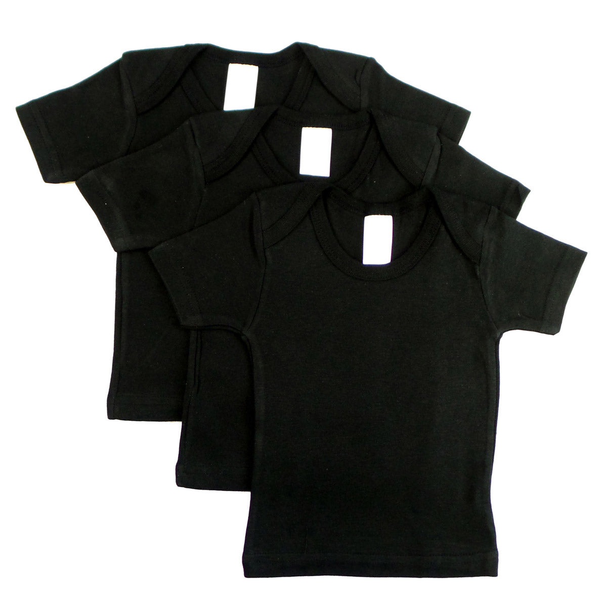 Black Short Sleeve Lap Shirt (Pack of 3) 0550BL.3