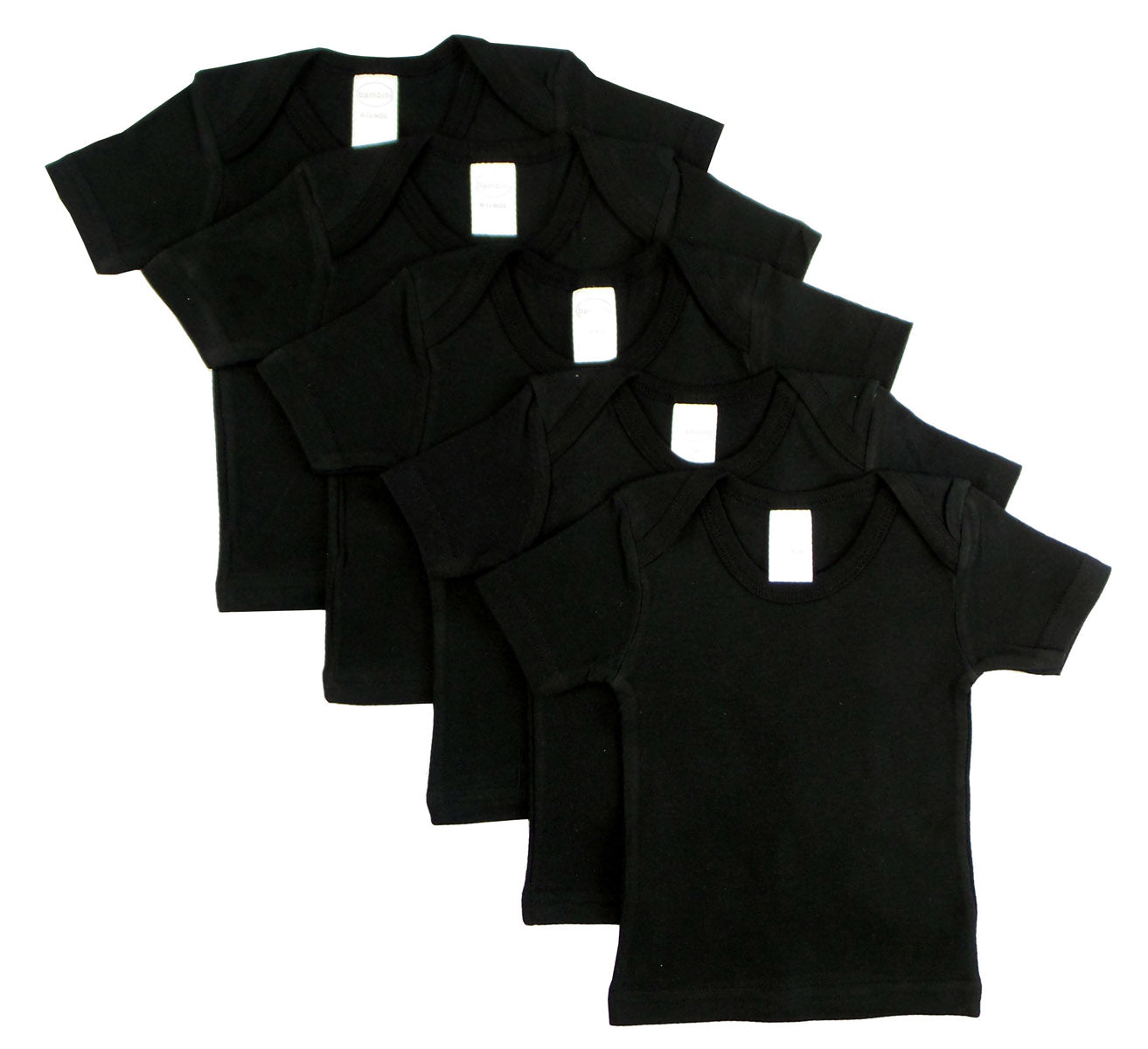 Black Short Sleeve Lap Shirt (Pack of 5) 0550BL.5