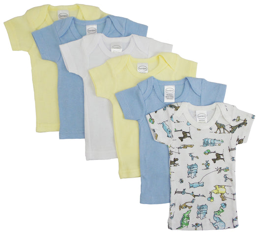 Boys Pastel Variety Short Sleeve Lap T-shirts 6 Pack 056_058