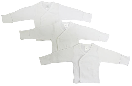 Long Sleeve Side Snap With Mittens - 3 Pack 071Pack