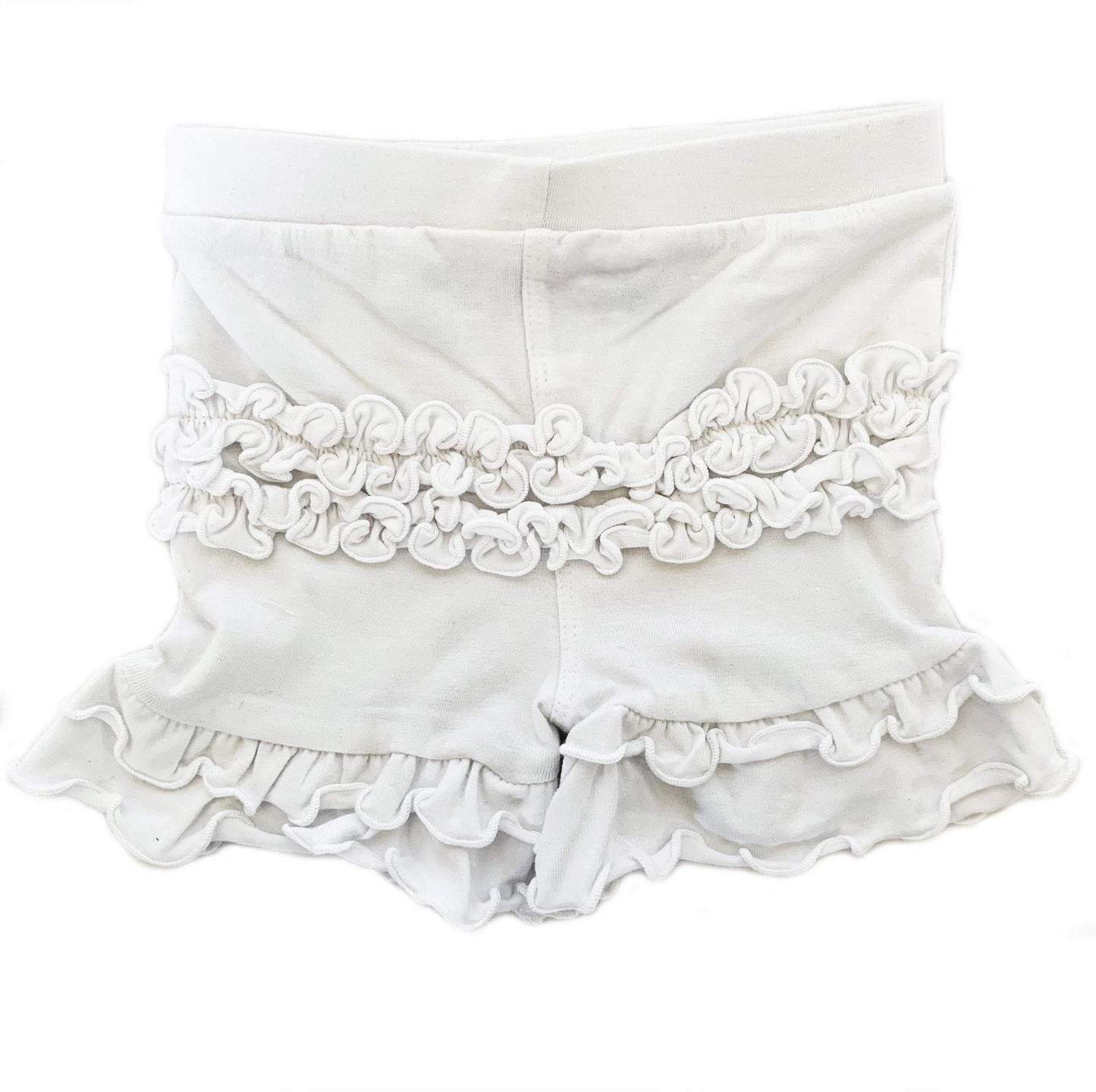 White Ruffle Butt Shorts Baby/Toddler 6M-3T-AnnLoren-12-24 Mo,2-3T,6-12 Mo,ANNLOREN,Shorts,Spring & Summer,Spring & Summer 2020,White