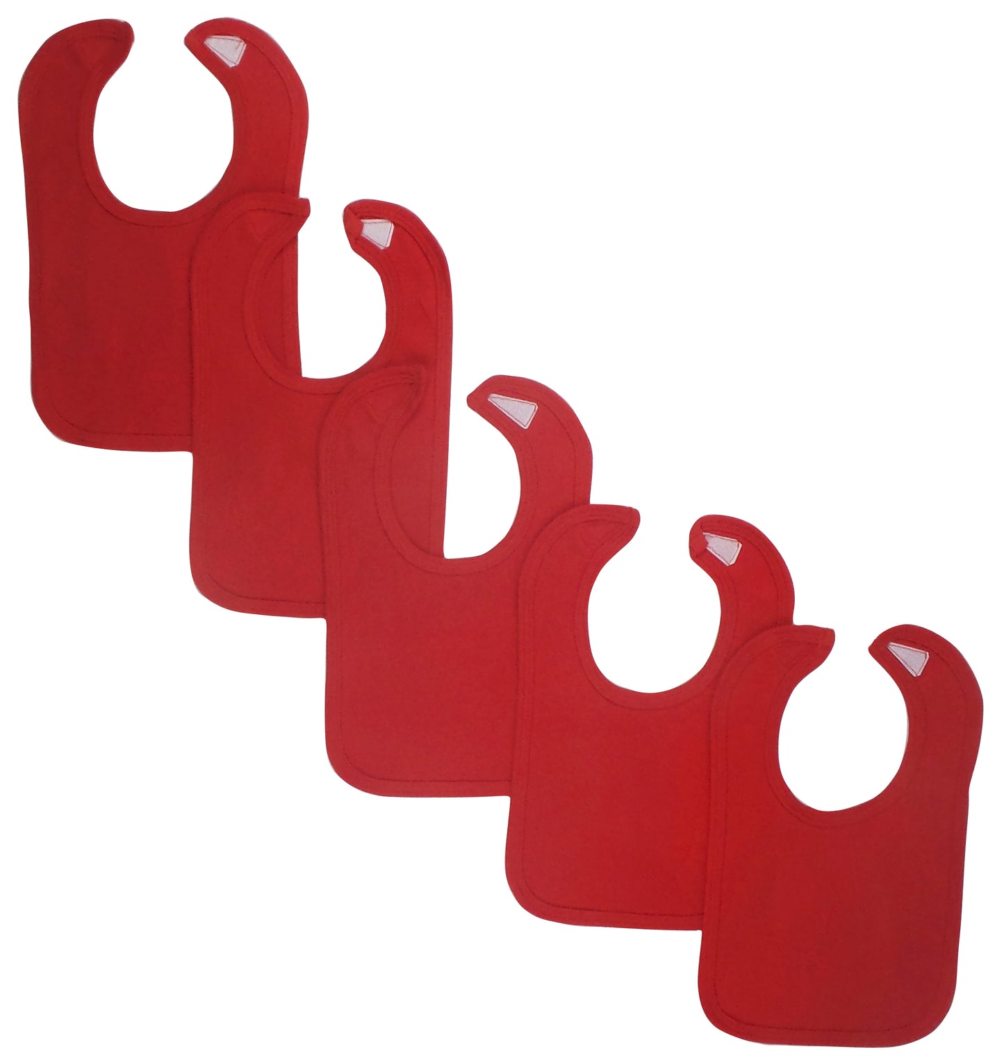 Red Baby Bibs (Pack of 5) 1023.Red.5