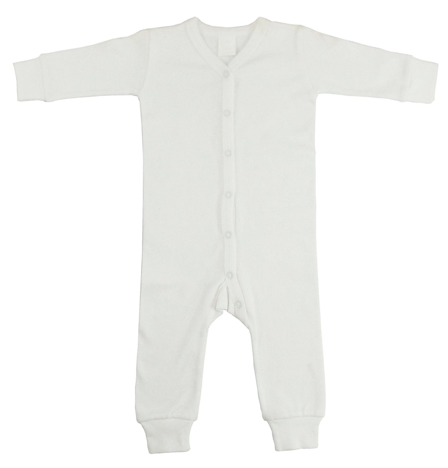 Interlock White Union Suit Long Johns 1040W