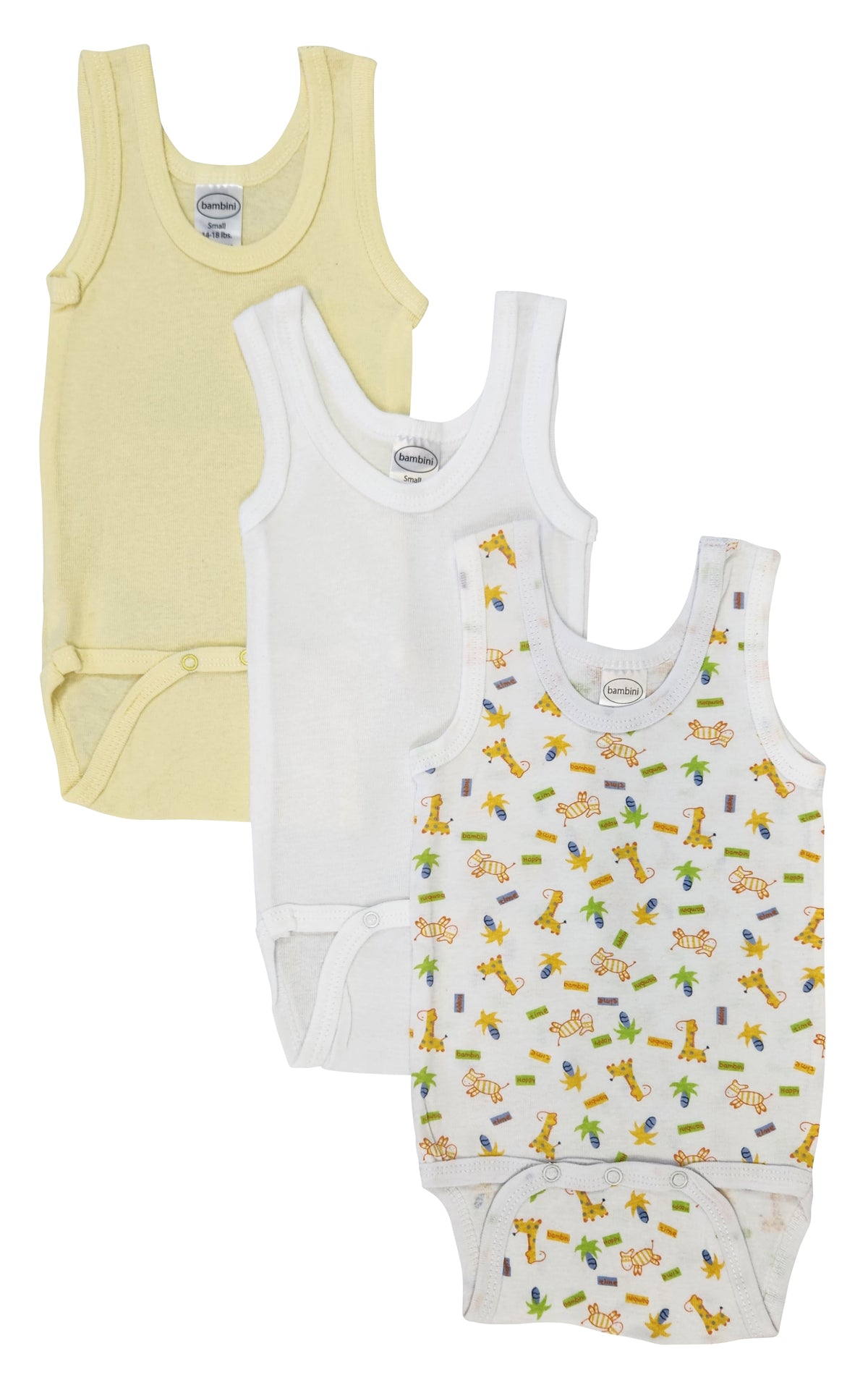 Unisex Baby 3 Pc Onezies and Tank Tops NC_0502