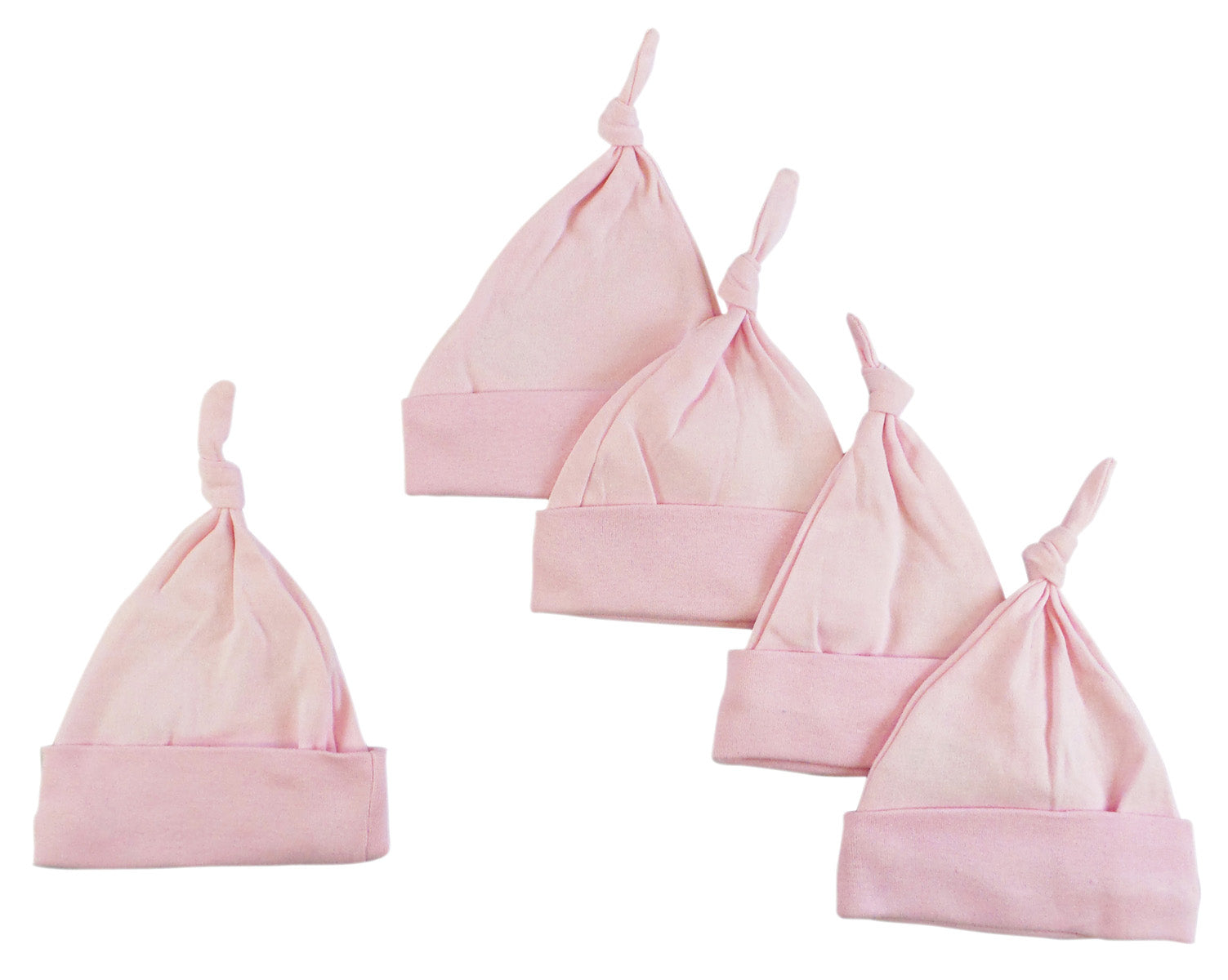 Pink Knotted Baby Cap (Pack of 5) 1100-PINK-5