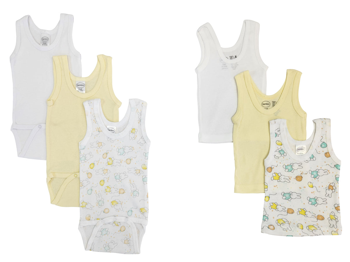 Unisex Baby 6 Pc Onezies and Tank Tops NC_0516