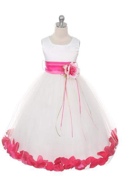 Satin Flower Petal Dress (13 Colors)-Kid's Dream-big_girl,Color_Aqua,Color_Black,Color_Blue,color_Champagne,Color_Coral,color_Dusty Rose,Color_Fuchsia,Color_Green,color_Ivory,Color_Lavender,Color_Mint,Color_Navy,Color_Orange,Color_Pink,Color_Purple,Color_Red,Color_Silver,color_White,Color_Yellow,fabric_Satin,fabric_Tulle,flower-girl-dresses,girl-dress,length_Tea Length,little_girl,meta-related-collection-shop-the-outfit-girls,size_02,size_04,size_06,size_08,size_10,size_12