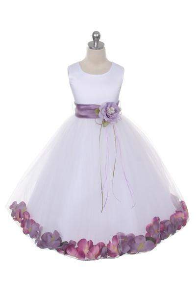 Satin Flower Petal Dress (13 Colors)-Kid's Dream-big_girl,Color_Aqua,Color_Black,Color_Blue,color_Champagne,Color_Coral,color_Dusty Rose,Color_Fuchsia,Color_Green,color_Ivory,Color_Lavender,Color_Mint,Color_Navy,Color_Orange,Color_Pink,Color_Purple,Color_Red,Color_Silver,color_White,Color_Yellow,fabric_Satin,fabric_Tulle,flower-girl-dresses,girl-dress,length_Tea Length,little_girl,meta-related-collection-shop-the-outfit-girls,size_02,size_04,size_06,size_08,size_10,size_12