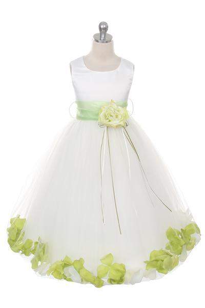 Satin Flower Petal Dress (13 Colors)-Kid's Dream-big_girl,Color_Aqua,Color_Black,Color_Blue,color_Champagne,Color_Coral,color_Dusty Rose,Color_Fuchsia,Color_Green,color_Ivory,Color_Lavender,Color_Mint,Color_Navy,Color_Orange,Color_Pink,Color_Purple,Color_Red,Color_Silver,color_White,Color_Yellow,fabric_Satin,fabric_Tulle,flower-girl-dresses,girl-dress,length_Tea Length,little_girl,meta-related-collection-shop-the-outfit-girls,size_02,size_04,size_06,size_08,size_10,size_12