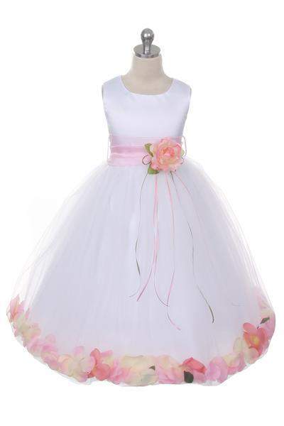 Satin Flower Petal Dress (13 Colors)-Kid's Dream-big_girl,Color_Aqua,Color_Black,Color_Blue,color_Champagne,Color_Coral,color_Dusty Rose,Color_Fuchsia,Color_Green,color_Ivory,Color_Lavender,Color_Mint,Color_Navy,Color_Orange,Color_Pink,Color_Purple,Color_Red,Color_Silver,color_White,Color_Yellow,fabric_Satin,fabric_Tulle,flower-girl-dresses,girl-dress,length_Tea Length,little_girl,meta-related-collection-shop-the-outfit-girls,size_02,size_04,size_06,size_08,size_10,size_12