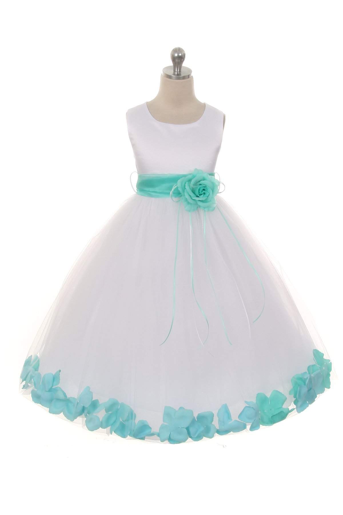 Satin Flower Petal Dress (13 Colors)-Kid's Dream-big_girl,Color_Aqua,Color_Black,Color_Blue,color_Champagne,Color_Coral,color_Dusty Rose,Color_Fuchsia,Color_Green,color_Ivory,Color_Lavender,Color_Mint,Color_Navy,Color_Orange,Color_Pink,Color_Purple,Color_Red,Color_Silver,color_White,Color_Yellow,fabric_Satin,fabric_Tulle,flower-girl-dresses,girl-dress,length_Tea Length,little_girl,meta-related-collection-shop-the-outfit-girls,size_02,size_04,size_06,size_08,size_10,size_12