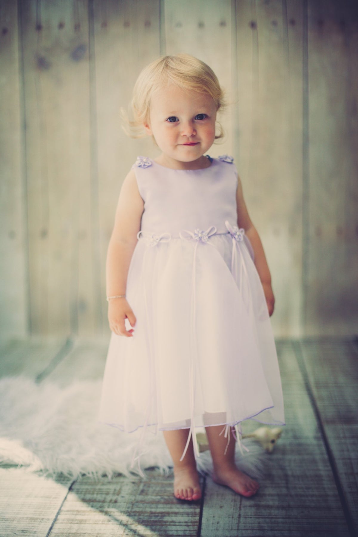 193 Organza Rosebud & Ribbon Baby Dress