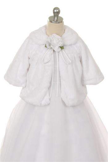 Extra Soft Fur Half Coat Baby-Kid's Dream-1_2,3_4,5_6,7_8,big_girl,color_White,fabric_Satin,little_girl,size_02,size_04,size_06,size_08,size_10,size_12,size_14