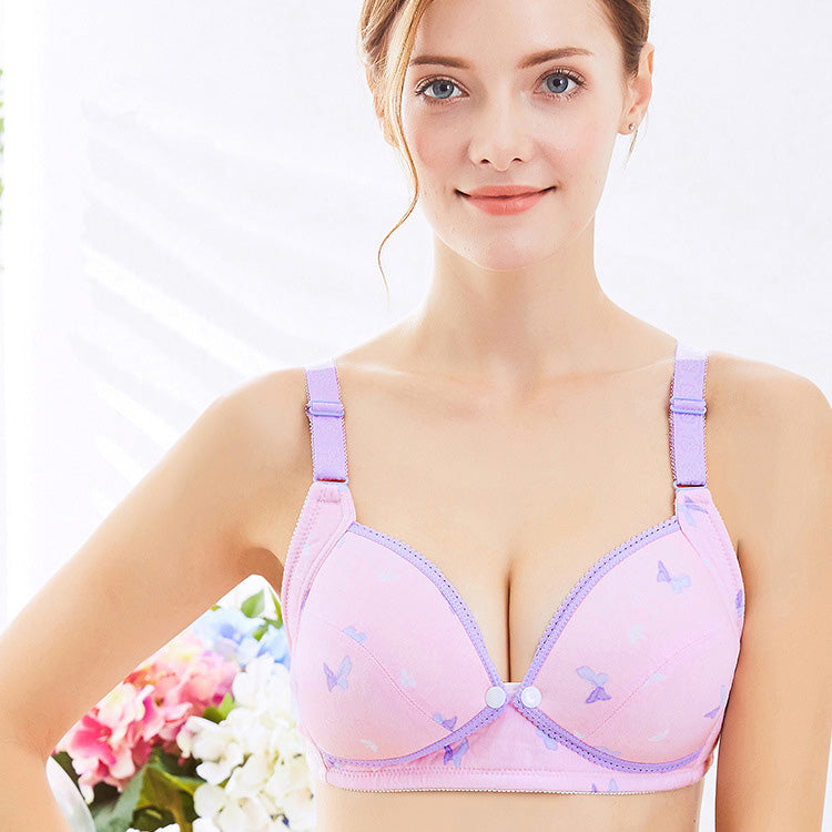 Cotton Wire Maternity Bra Tops Breastfeeding Bra – Mommies Best Mall