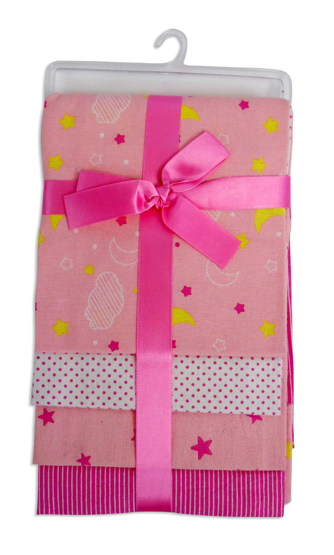 Pink Four Pack Receiving Blanket - 4 Pack  3211P