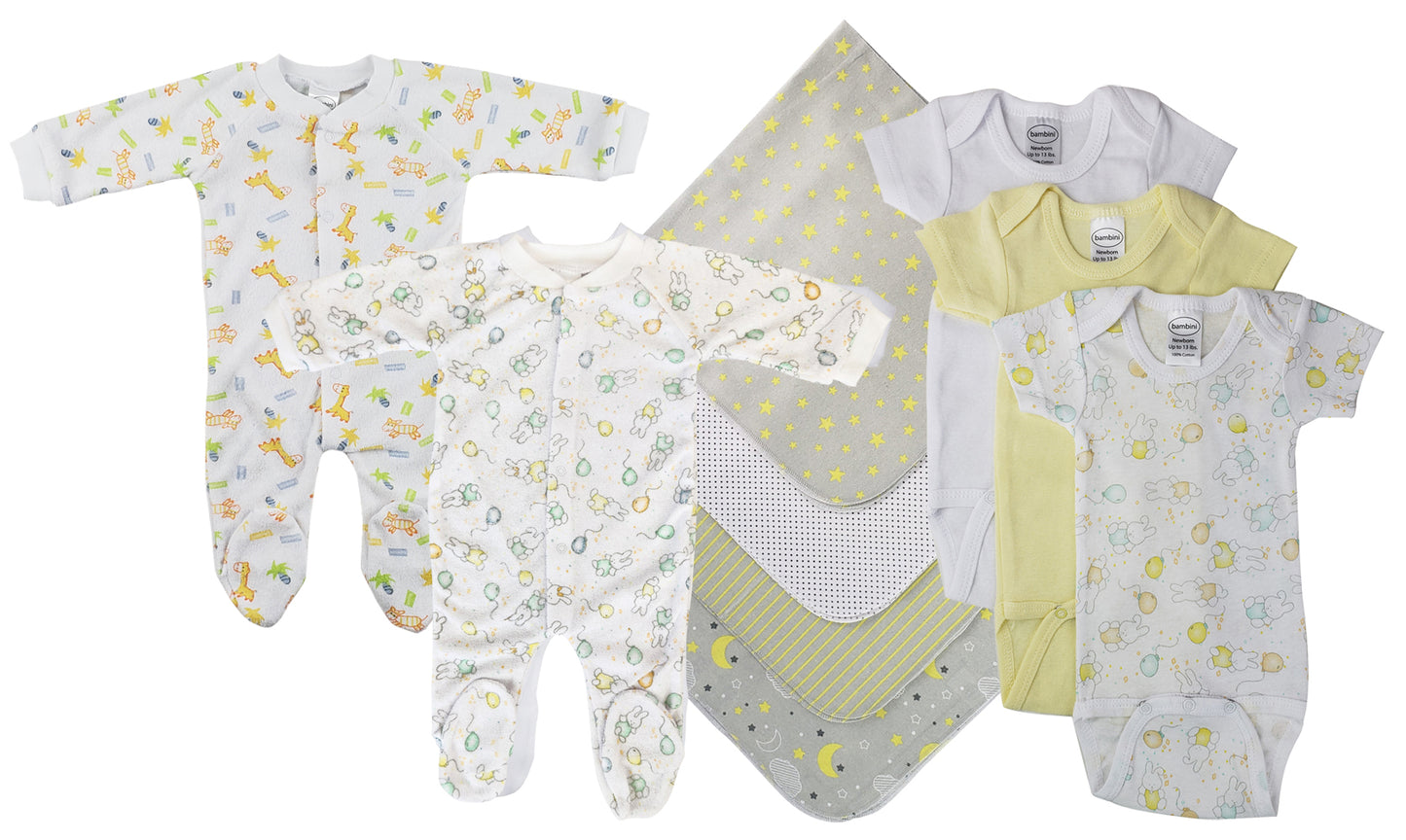 Unisex Baby 9 Pc Layette Sets NC_0554