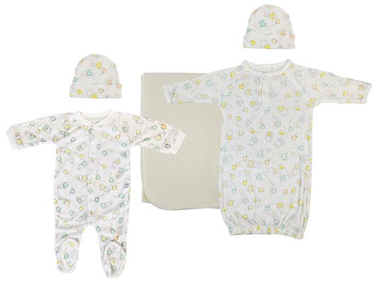 Unisex Newborn Baby 5 Pc Layette Sets NC_0971