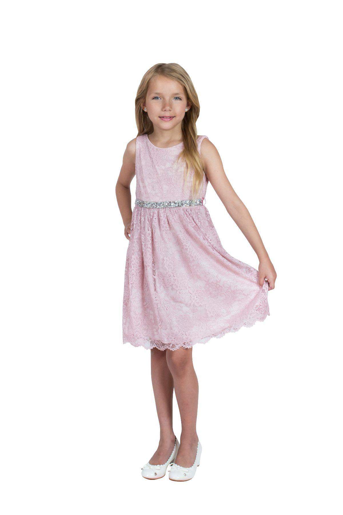 Stretch Lace Dress-Kid's Dream-big_girl,color_Blush Pink,Color_Coral,Color_Mint,fabric_Lace,girl-dress,length_Knee Length,meta-related-collection-shop-the-outfit-girls,Pink-collection,size_02,size_04,size_06,size_08,size_10,size_12